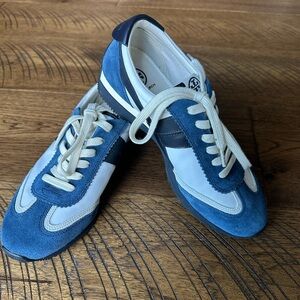 Women’s Tory Burch Blue and White Casual Lace-Up Sneakers